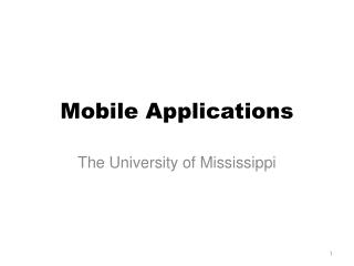 Mobile Applications