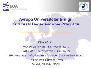 Avrupa Üniversiteler Birliği Kurumsal Değerlendirme Program ı