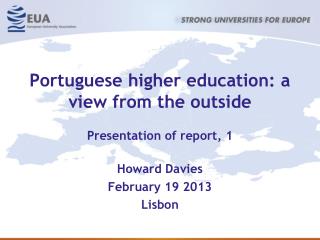 Portuguese higher education: a view from the outside