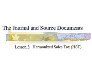 The Journal and Source Documents