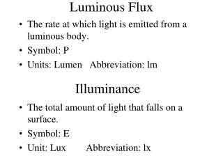 Luminous Flux