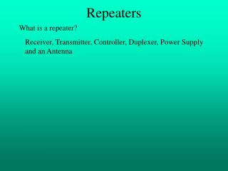 Repeaters