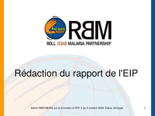 Rédaction du rapport de l'EIP