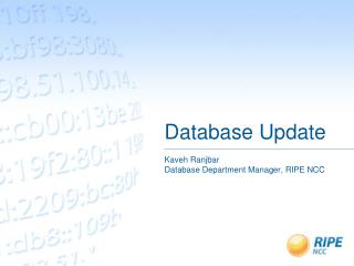 Database Update