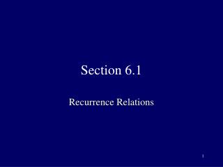 Section 6.1