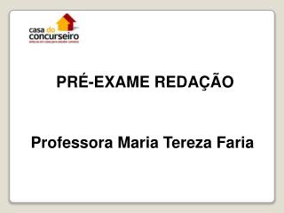 PRÉ-EXAME REDAÇÃO