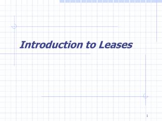 Introduction to Leases