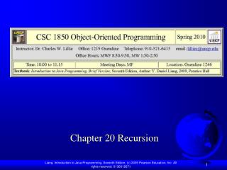 Chapter 20 Recursion