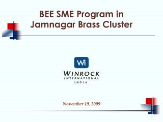 BEE SME Program in Jamnagar Brass Cluster