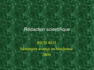 Rédaction scientifique