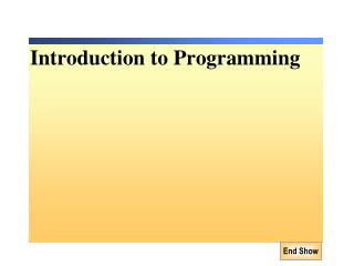 Introduction to Programming