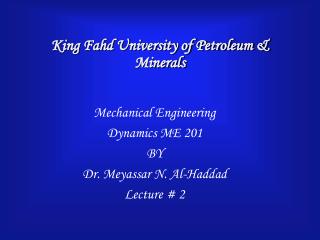 King Fahd University of Petroleum &amp; Minerals