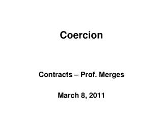 Coercion
