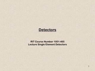 Detectors