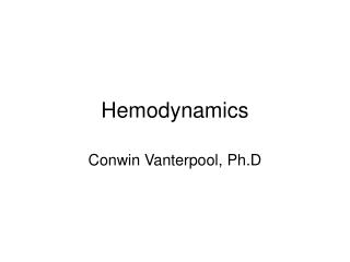 Hemodynamics