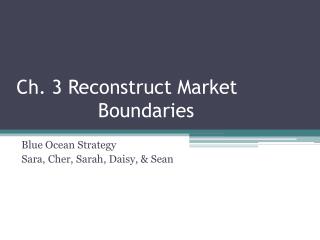 Ch. 3 Reconstruct Market 				 Boundaries