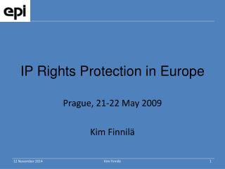 IP Rights Protection in Europe