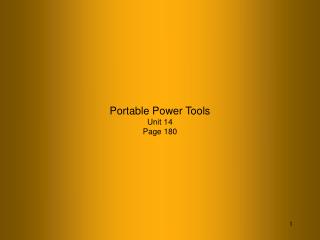 Portable Power Tools Unit 14 Page 180