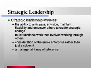 PPT - FM 6-22 Army Leadership “Organizational and Strategic Level ...