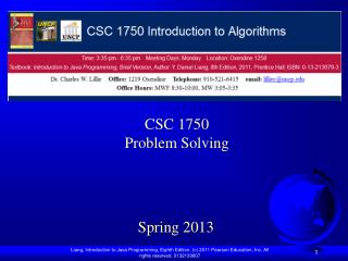 CSC 1750 Problem Solving