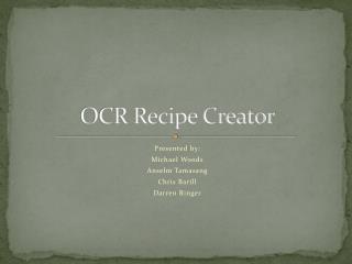 OCR Recipe Creator