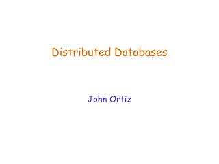 Distributed Databases