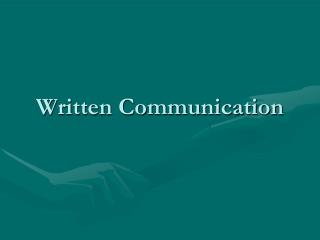 Written Communication