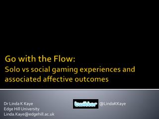 Go with the Flow: Solo vs social gaming experiences and associated affective outcomes