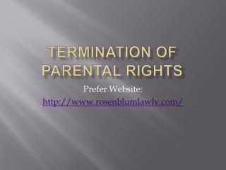 Termination of Parental Rights