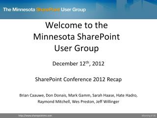December 12 th , 2012