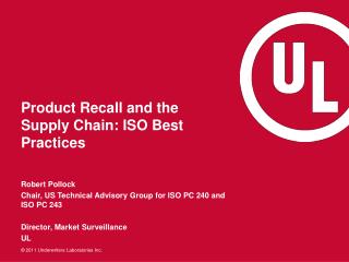 Product Recall and the Supply Chain: ISO Best Practices