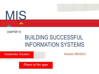 BUILDING SUCCESSFUL INFORMATION SYSTEMS