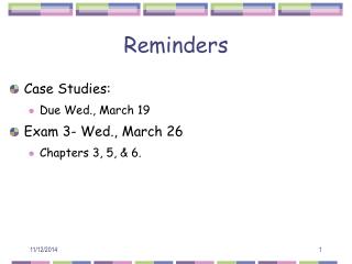 Reminders