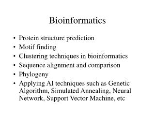 Bioinformatics