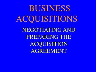 BUSINESS ACQUISITIONS