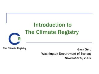 Introduction to The Climate Registry