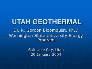 UTAH GEOTHERMAL