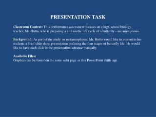 PRESENTATION TASK