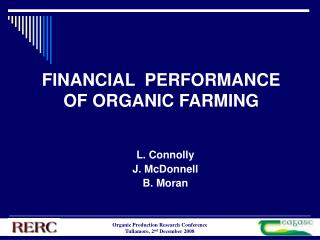 FINANCIAL PERFORMANCE OF ORGANIC FARMING
