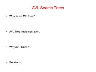 AVL Search Trees