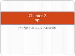 Chapter 2 PPI