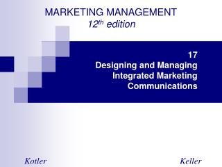 MARKETING MANAGEMENT 12 th edition