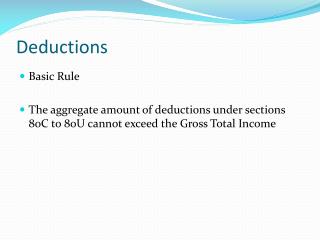 Deductions