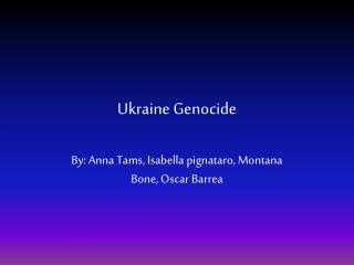 Ukraine Genocide