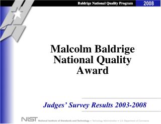 Malcolm Baldrige National Quality Award