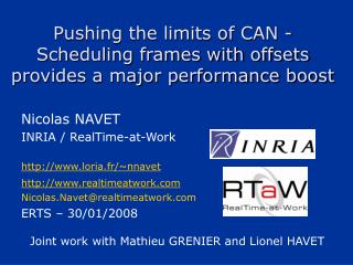 Pushing the limits of CAN - Scheduling frames with offsets provides a major performance boost