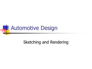 Automotive Design