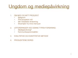 Ungdom og mediepåvirkning