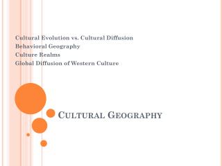 Cultural Geography