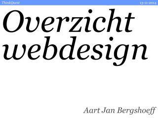 Overzicht webdesign